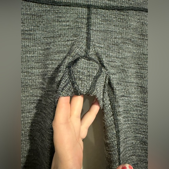Lululemon Wunder Under Pant (Hi-Rise) Luon Variegated Knit Black Heathered Black - Picture 4 of 8